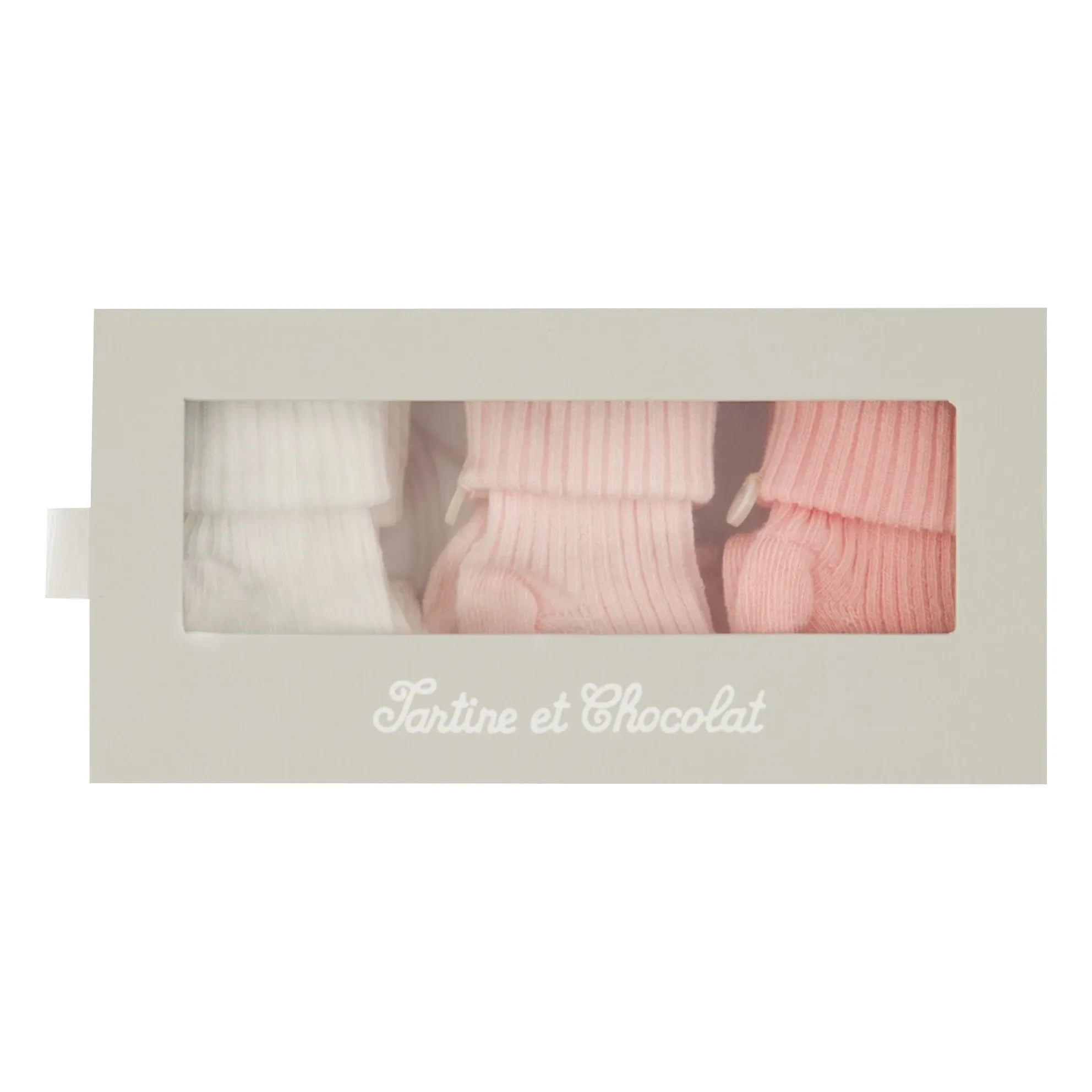 Tartine et Chocolat - 3er-Socken-Set | Rosa