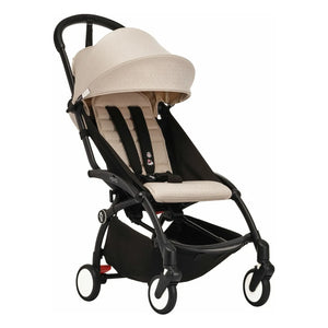 Stokke® - YOYO³ Bonpoint Komplett-Kinderwagen 0+ und 6+ Schwarzgestell | Beige