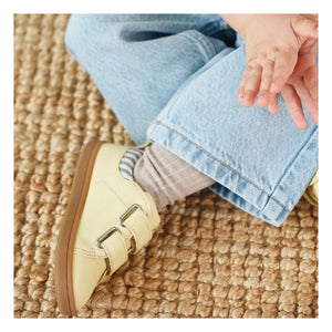 Lazare - Mahaut Gestreifte Vintage Sneaker | Blassgelb