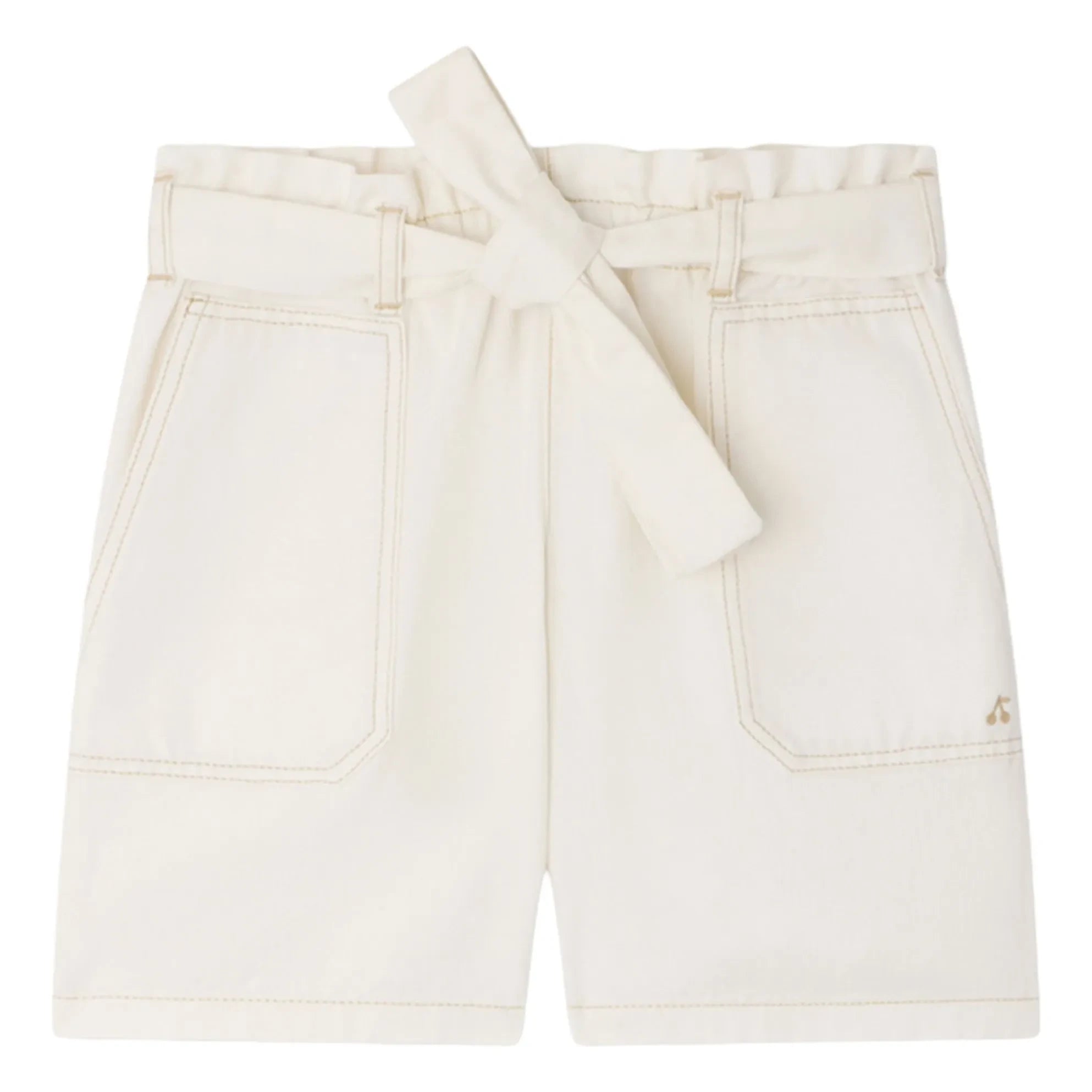 Bonpoint - Lorrie Bio-Baumwoll-Knotenshorts | Creme