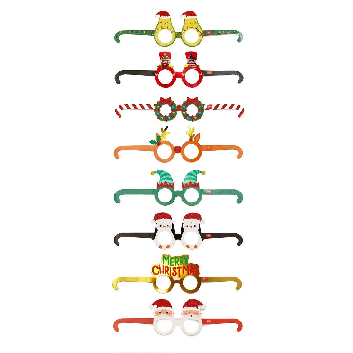 Legami - Set 8 Weihnachtspapierbrille