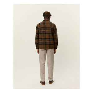 Les Deux - Kaleb Ekoseli Wolle Overshirt | Braun