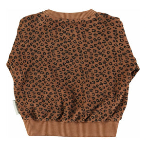 Piupiuchick - Leopard Sweatshirt Bio-Baumwollfrottee | Braun
