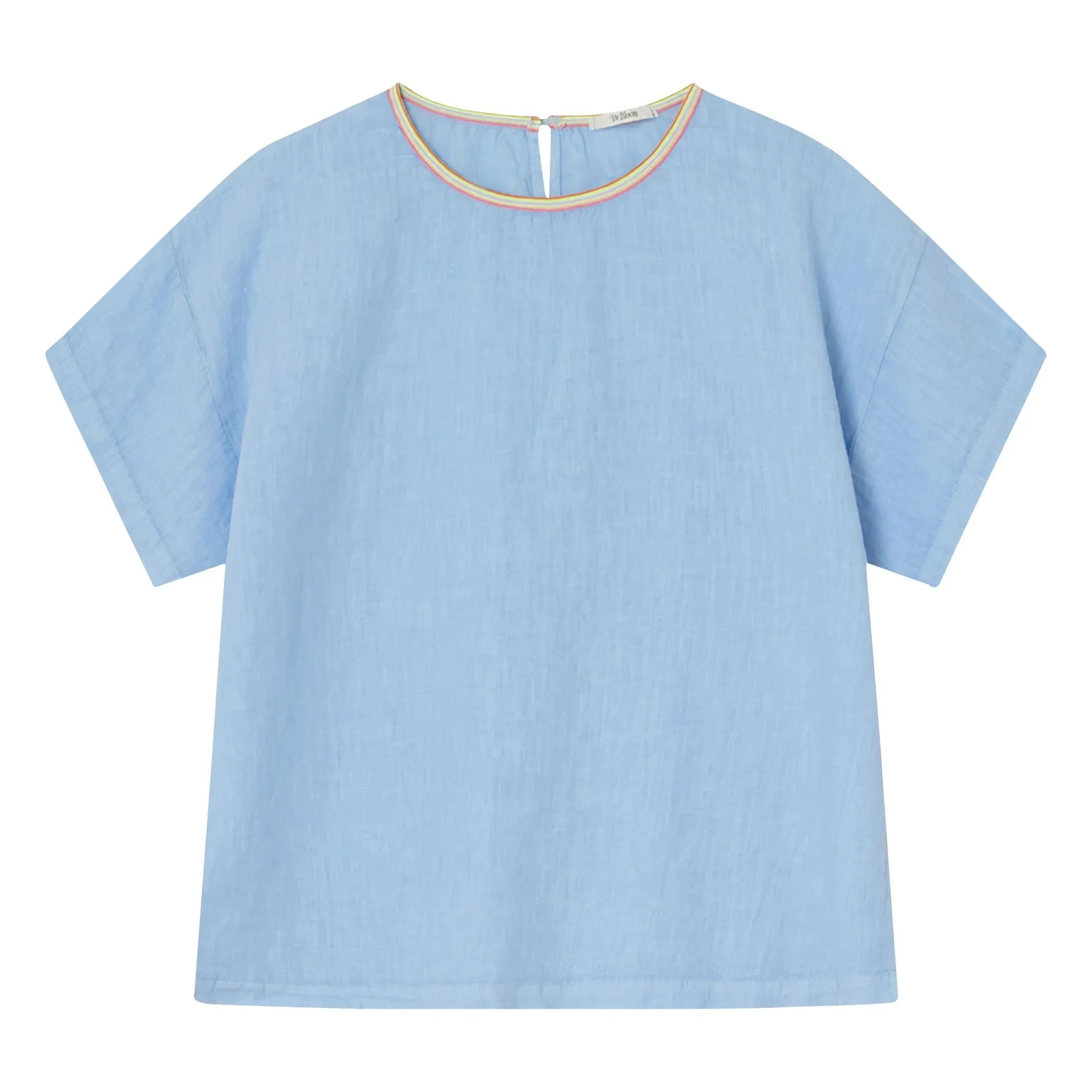 Dr Bloom - Leinenstruktur-Bluse | Hellblau