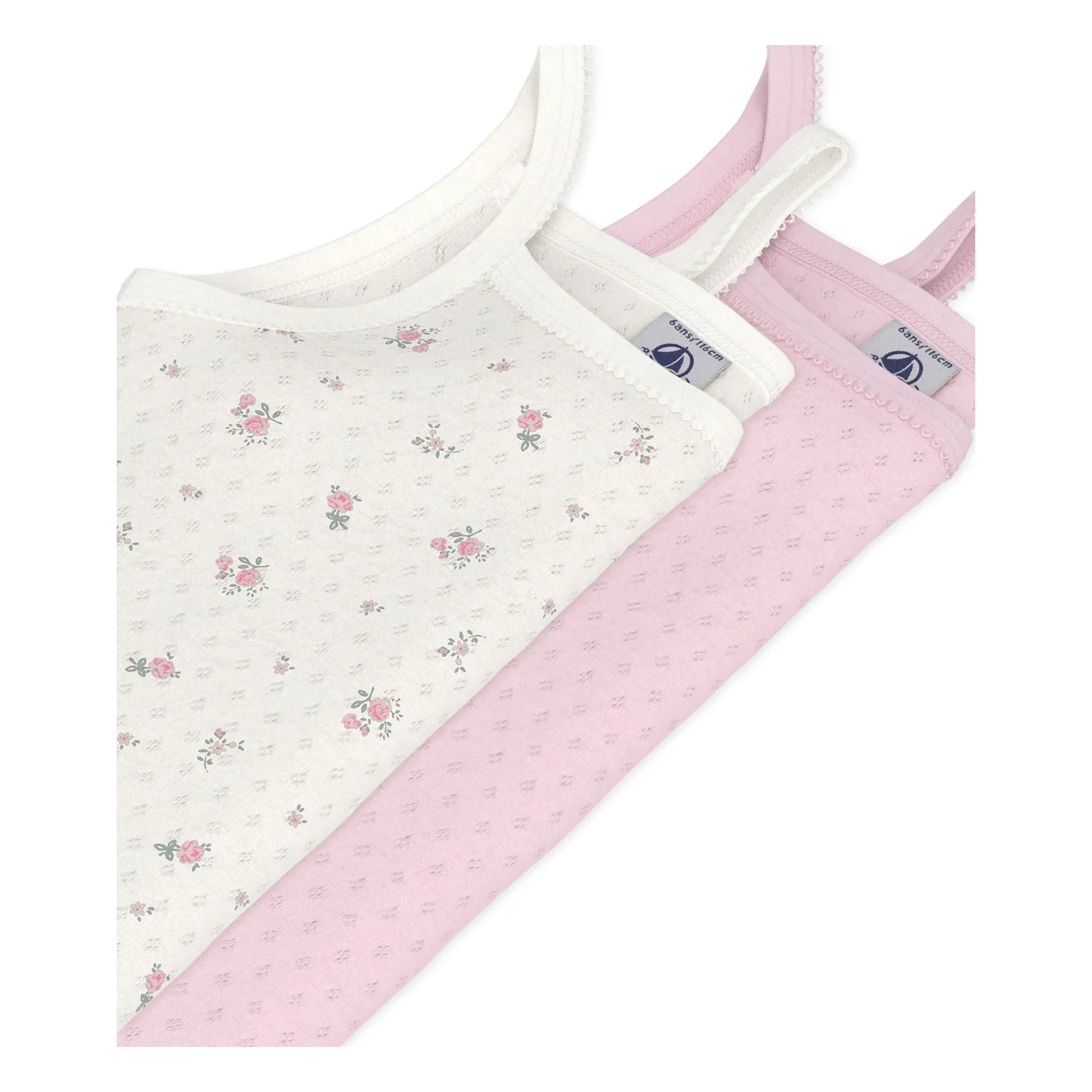 Petit Bateau - Spitzentop mit Gänseblümchen-Muster | Rosa