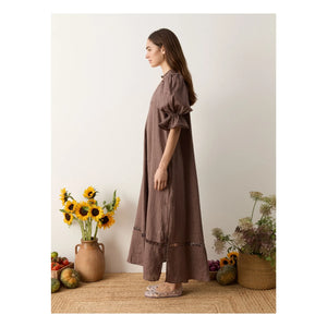 Boteh - Myra Leinenkleid | Mokka