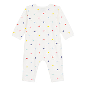 Petit Bateau - Schlaf gut Herzen Schlafanzug | Weiß