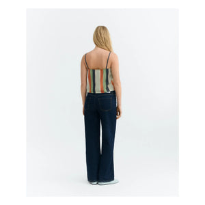 Thinking Mu - Gestreiftes Oberteil aus Bio-Baumwolle Raida | Orange
