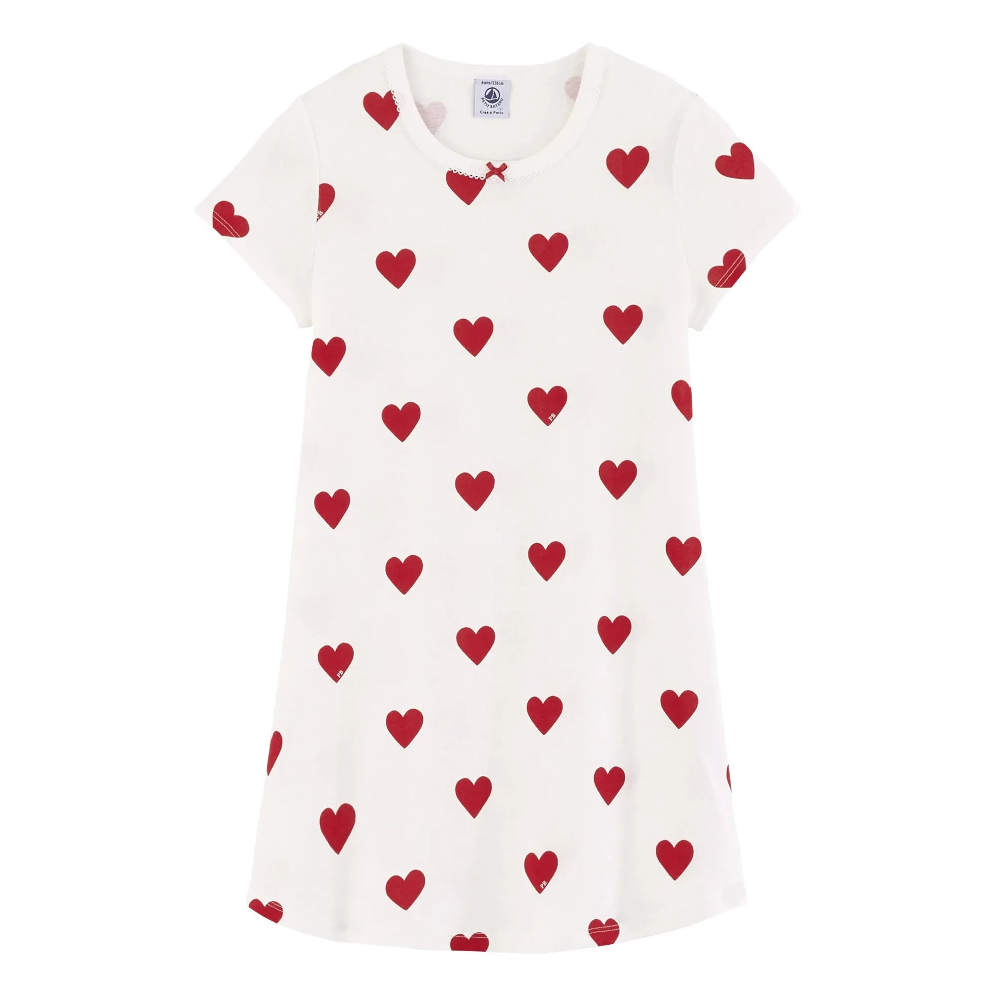 Petit Bateau - Marama Nachthemd aus Bio-Baumwolle | Weiß