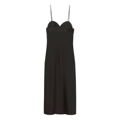 Cordera - Herzförmiges Dekolleté Kleid | Schwarz