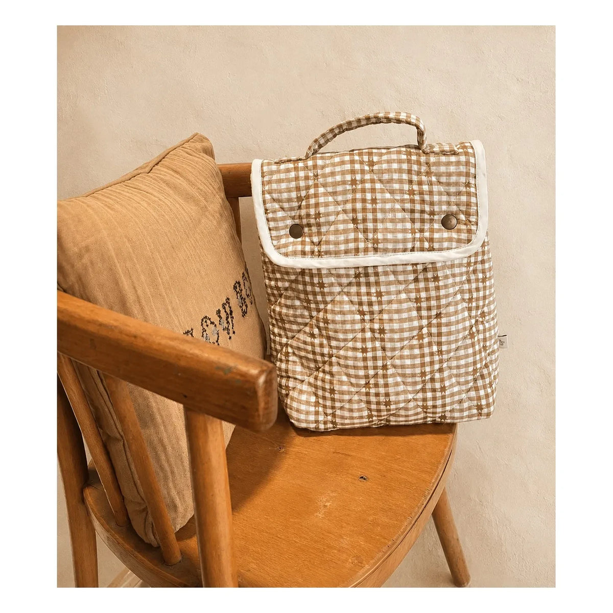Editions Aimable - Simone Snacktasche | Noisette Vichy-Baumwolle