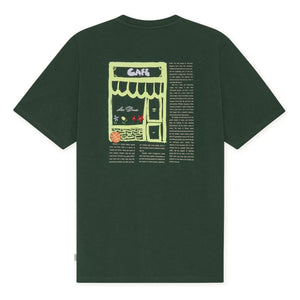 Les Deux - T-Shirt Café | Dunkelgrün