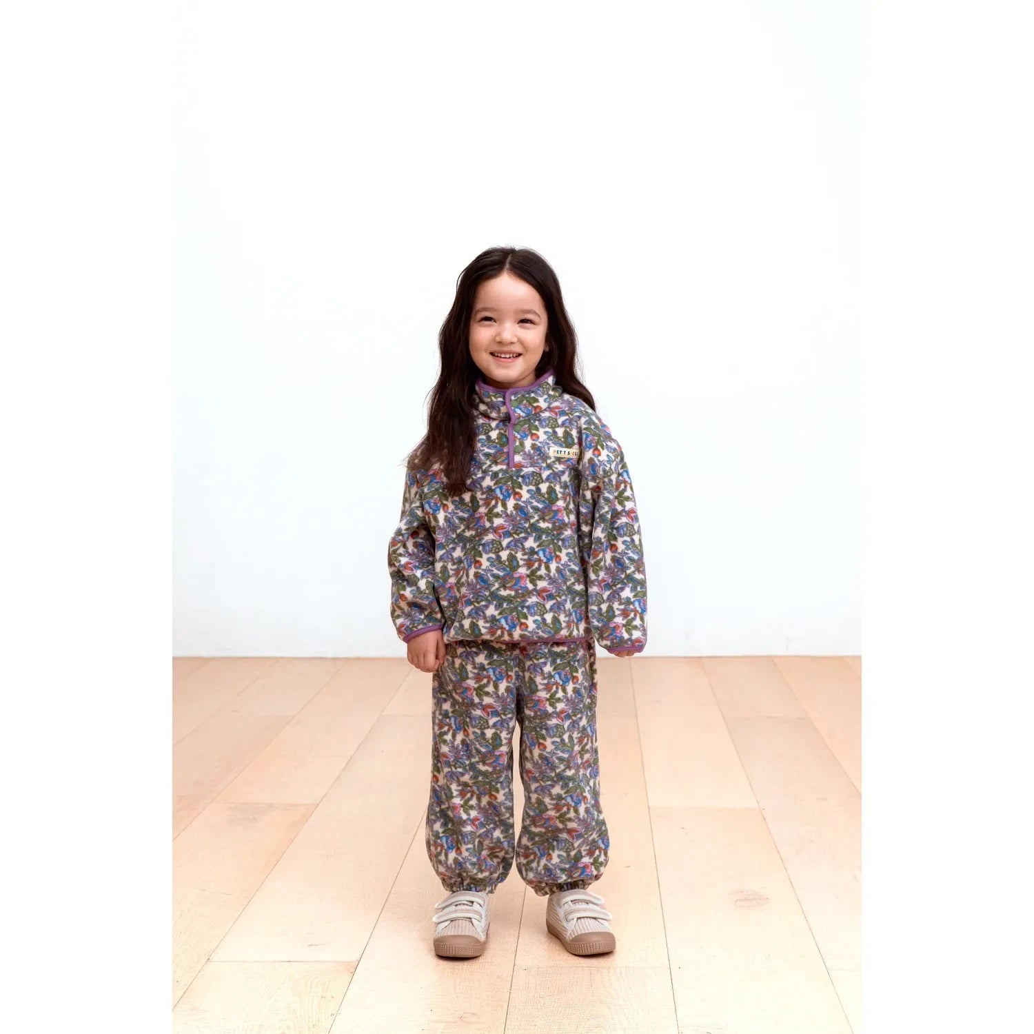 Petit Stella - Fleece-Set mit Blumenmuster | Lila
