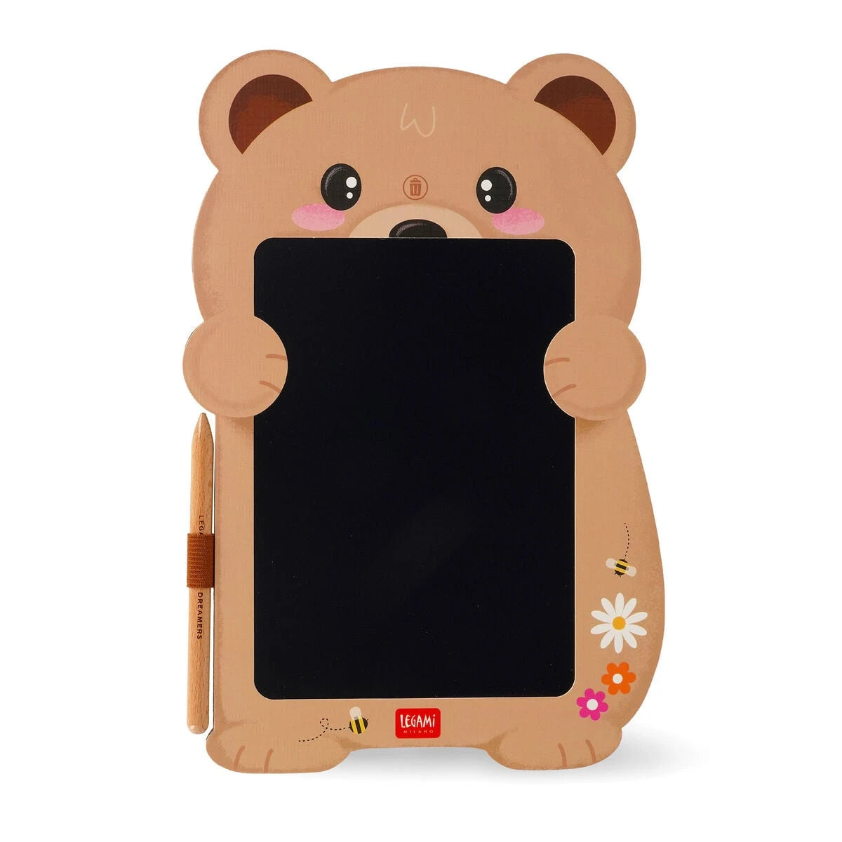Legami - Bär Portable LCD Zeichenbrett in Karton - Magisches Sketch Board