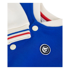 Petit Bateau - Jacke Teddy Colorblock | Königsblau