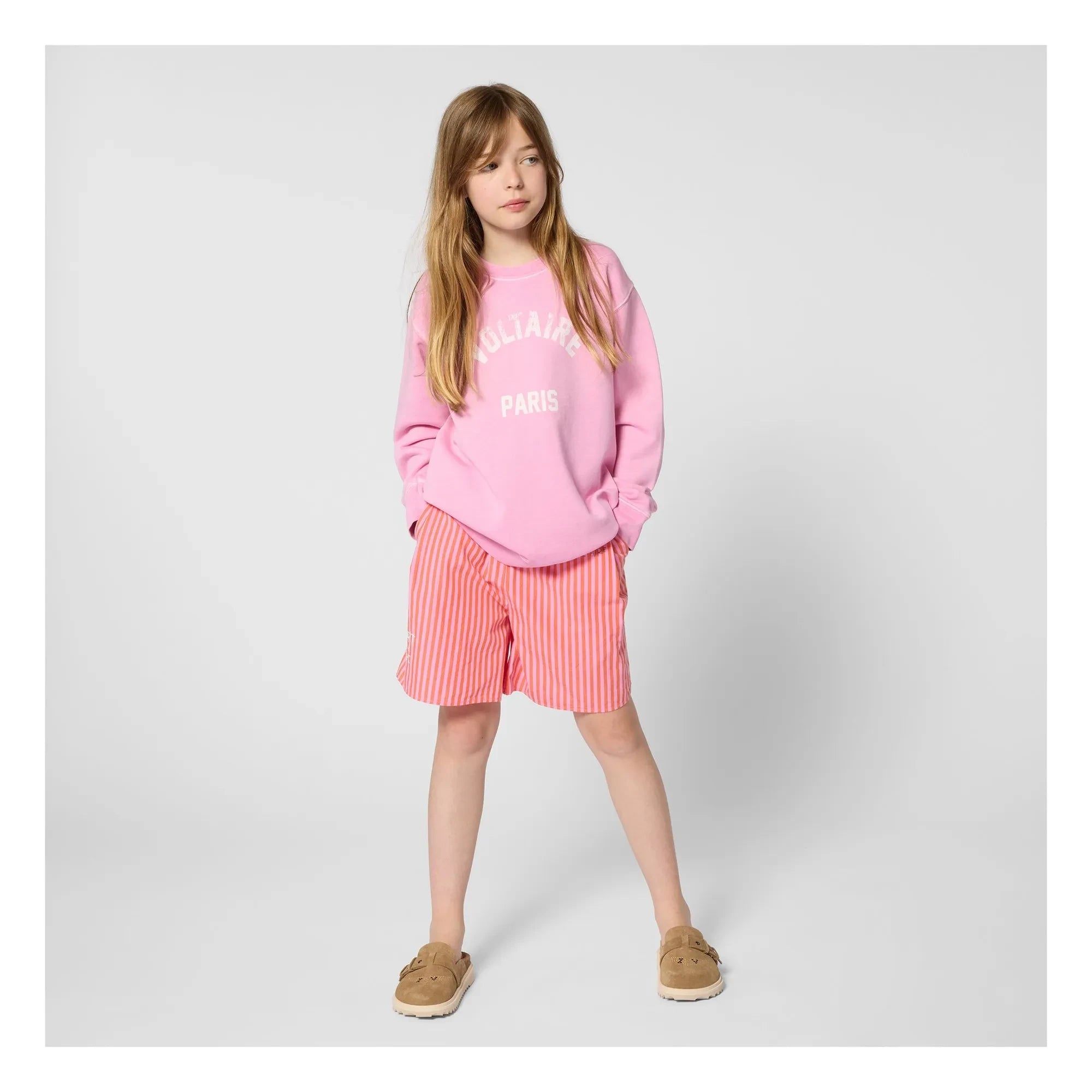 Zadig & Voltaire - Gestreifte Bermuda-Shorts mit elastischem Bund | Rosa