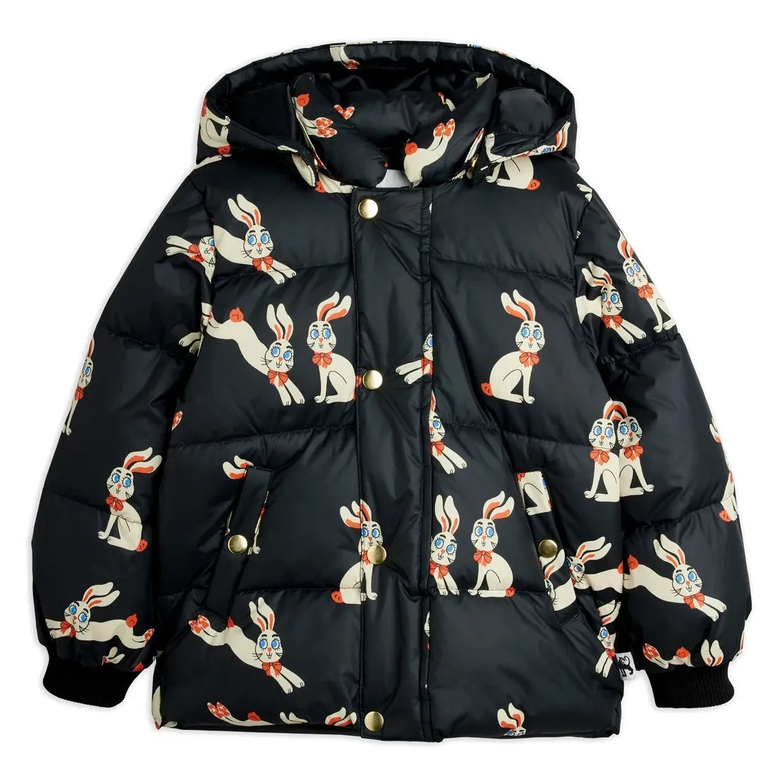 Mini Rodini - Lapins Jacke mit recycelter Faserfüllung | Schwarz