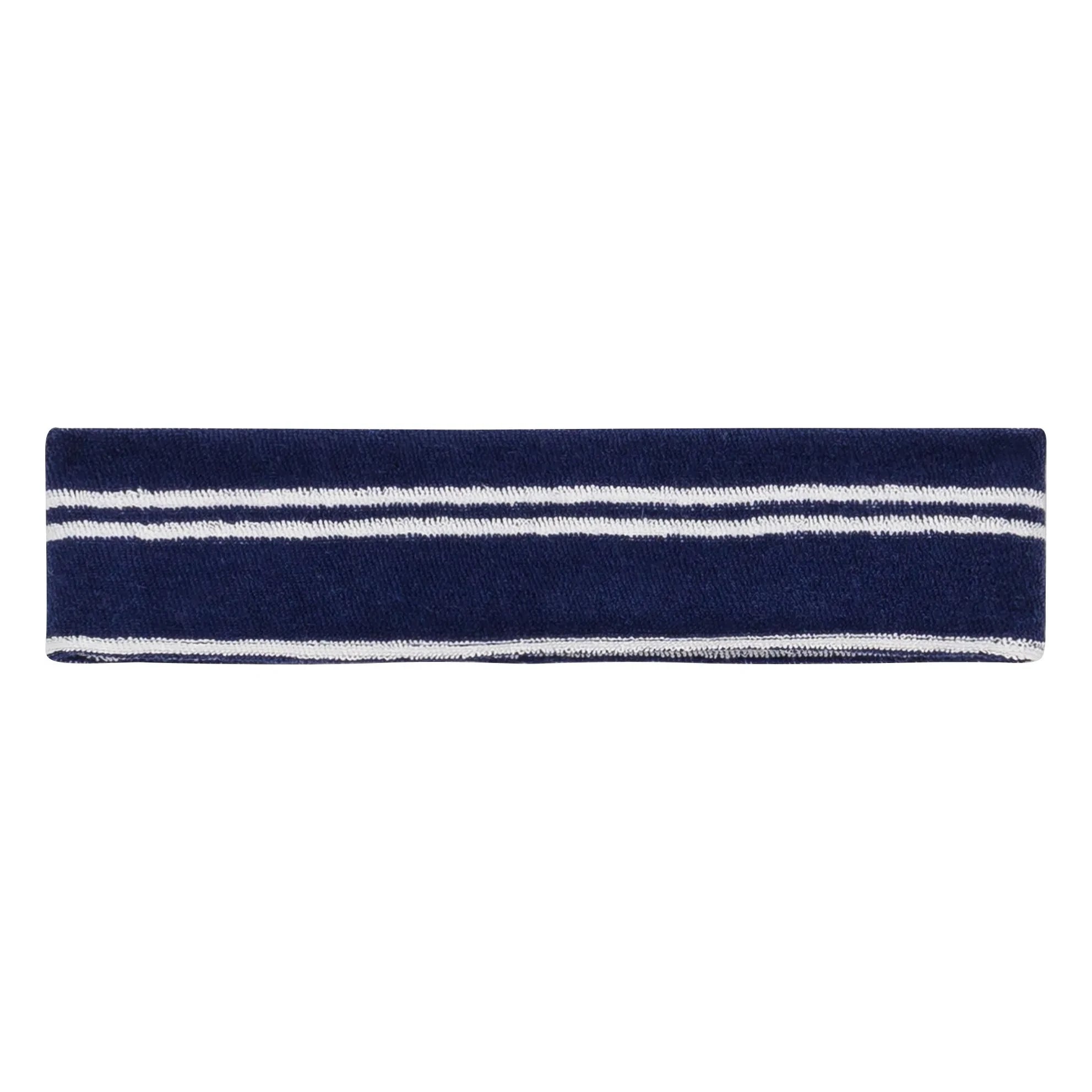 We Are Kids - Bjorn Gestreiftes Stirnband aus Bio-Baumwoll-Frottee | Marineblau