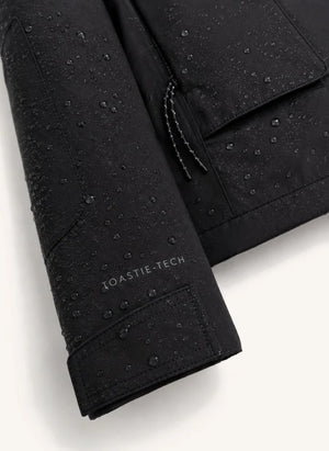 Töastie - Aus recyceltem Futterstoff gefütterte wasserdichte Windjacke | Schwarz