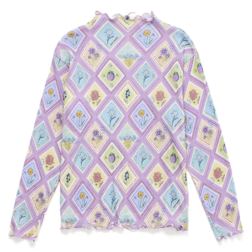 Maison Mangostan - Volants Timbres T-Shirt | Lila