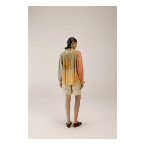CORD - Judy Baumwoll-Seiden-Bluse | Khaki