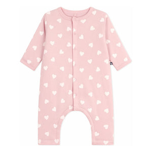 Petit Bateau - Baumwoll-gefütterter Herzen-Overall | Hellrosa