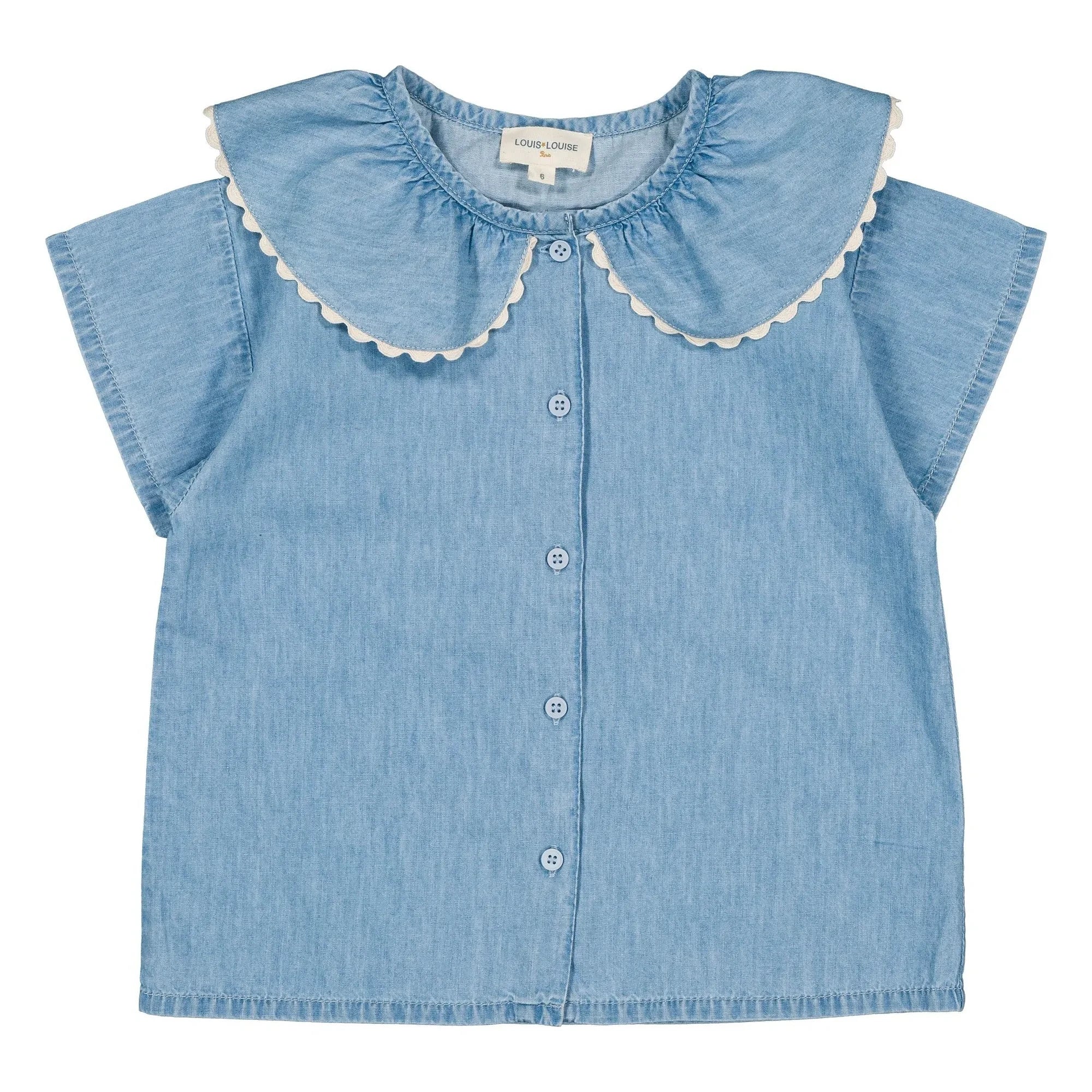 Louis Louise - Bluse Feston May Chambray | Hellblau