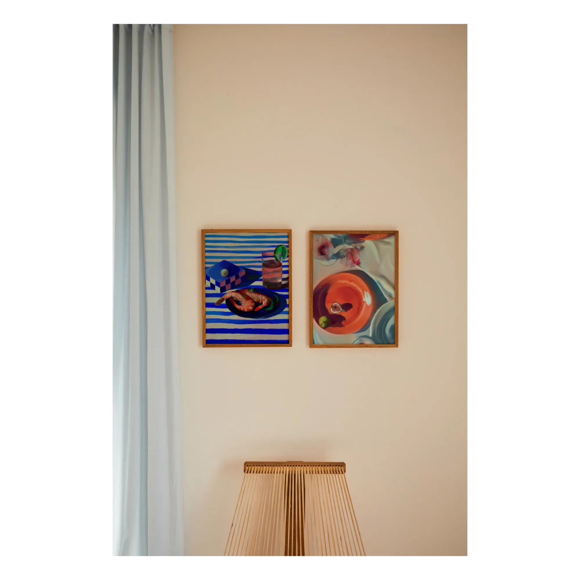 Paper Collective - Shrimp and Lines Poster von Misfitting Things | Blau