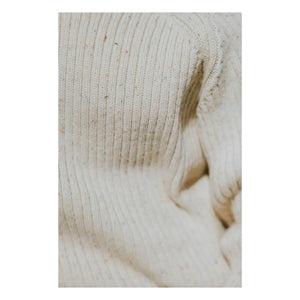 Yuki - Gerippter Pullover aus Bio-Baumwolle | Heather Weiß