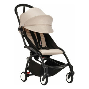 Stokke® - YOYO³ Bonpoint Komplett-Kinderwagen 0+ und 6+ Schwarzgestell | Beige