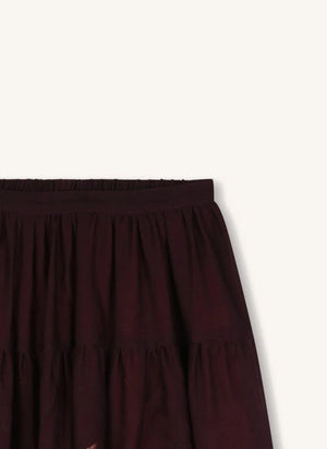 Chloé - Fleurie Yün gazlı etek | Plum