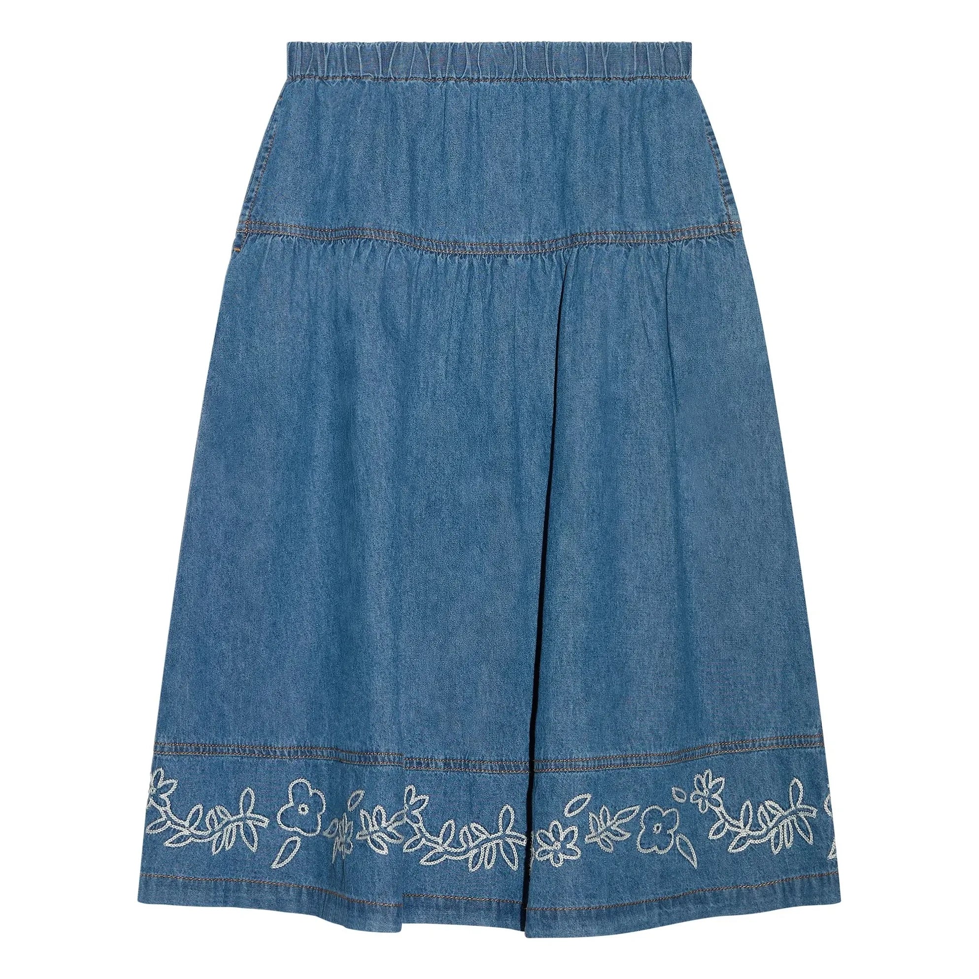 Hundred Pieces - Cally Bestickter Rock | Jeansblau
