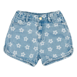 Louis Louise - Andrea Jeansshorts Blümchenmuster | Hellblau