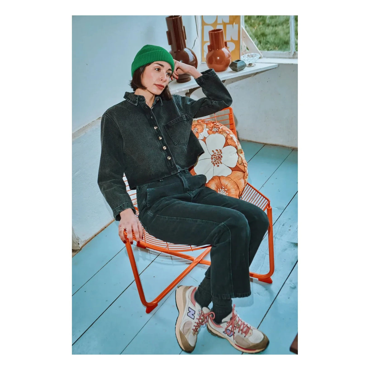 Poudre Organic - Mandarine Denim Hemd | Schwarz