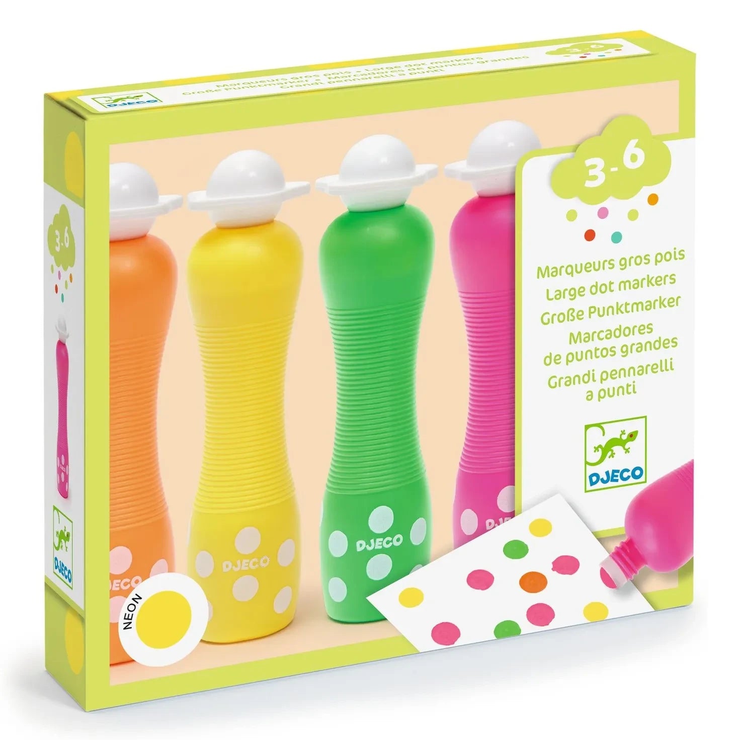 Djeco - Schaumstoffstifte für Kinder - Neon