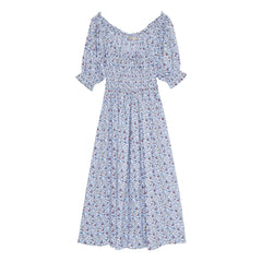 the new society - Cloe Pamuk Kleid | Blau