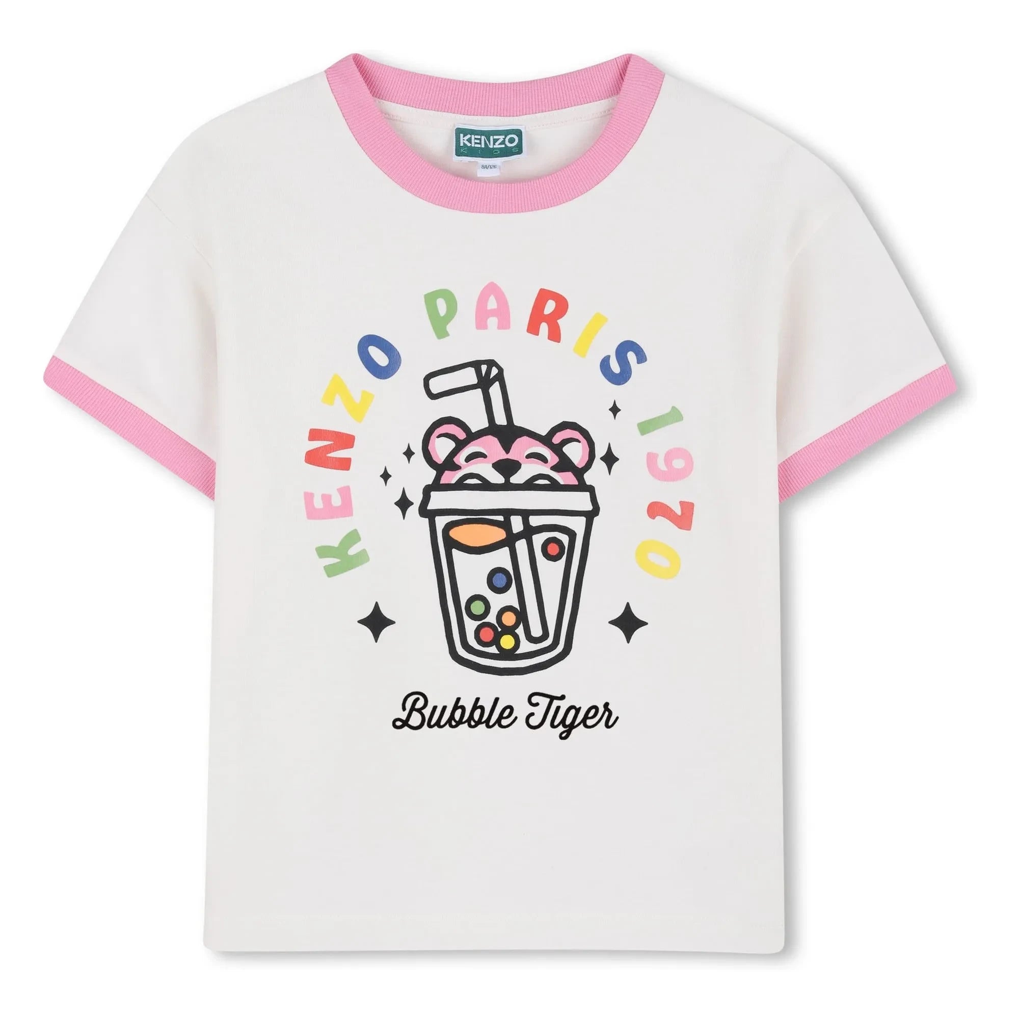 Kenzo – Happy Sweet Bubble Tiger T-Shirt | Weiß