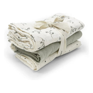 Babyparty - Olive Nappies - 3er-Set | Ecru