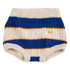 Bobo Choses - Gestreifte Bloomers aus Bio-Baumwollstrick | Ecru
