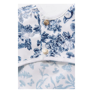 Tartine et Chocolat - Ärmelloses Lätzchen mit Toile de Jouy-Bezug | Marineblau