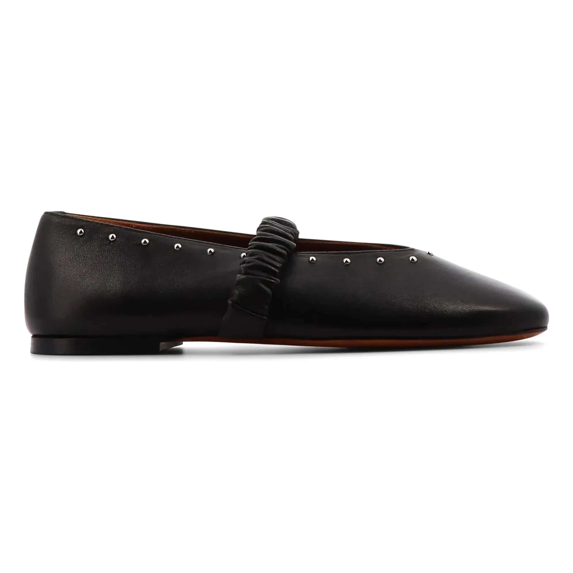 Socque Paris - June Leder Ballerinas | Schwarz