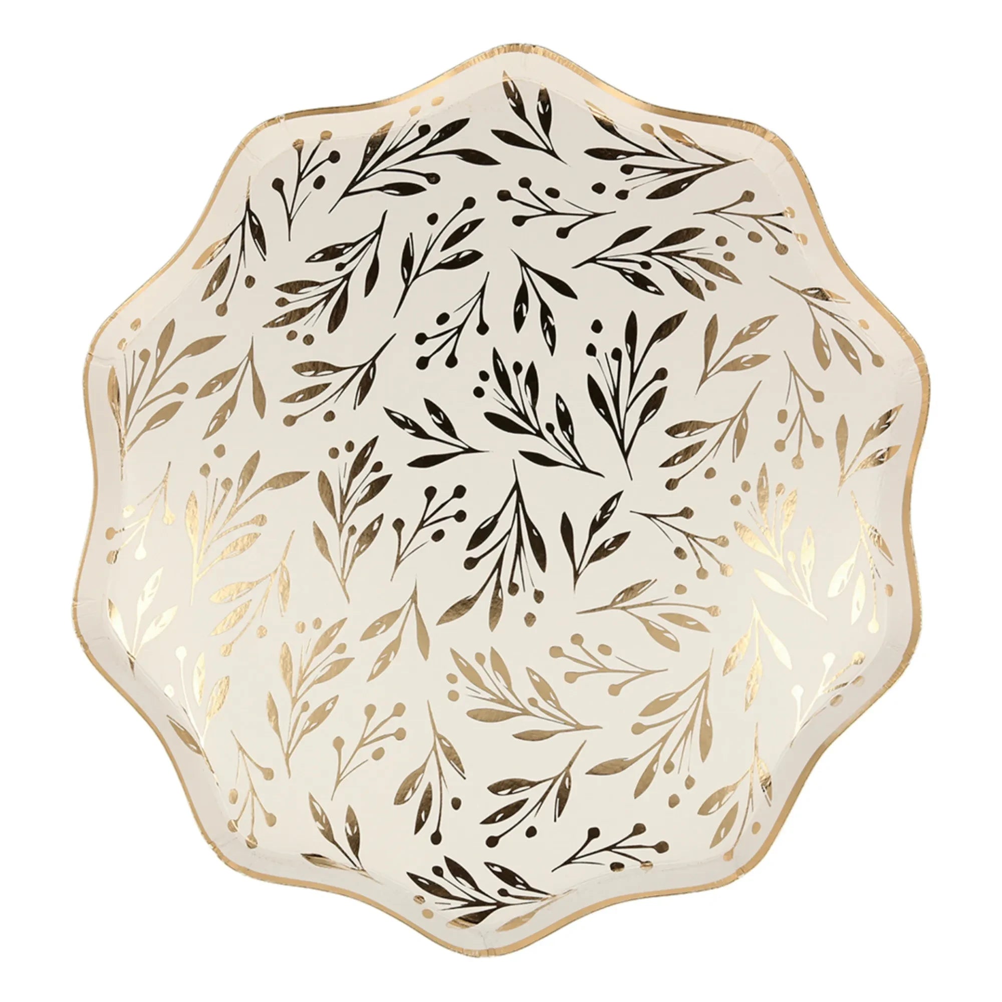 Meri Meri - Große goldene Blattteller - 8er-Set