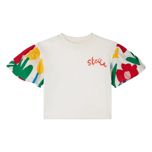 Stella McCartney Kids - Stella Fleuri T-Shirt | Elfenbein