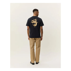 Les Deux - Plant T-Shirt | Blau Schwarz