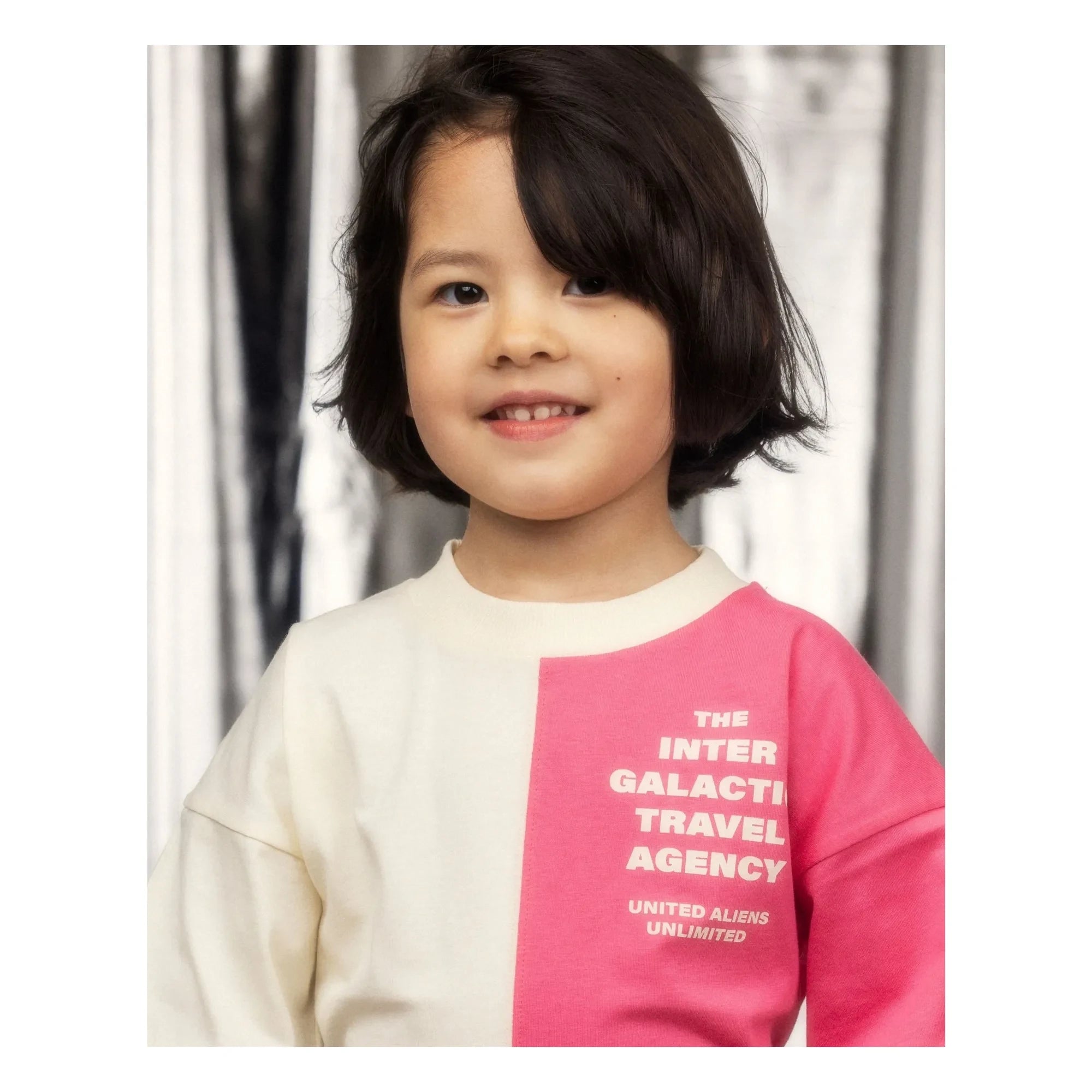 Mini Rodini - Geteiltes T-Shirt aus Bio-Baumwolle | Rosa