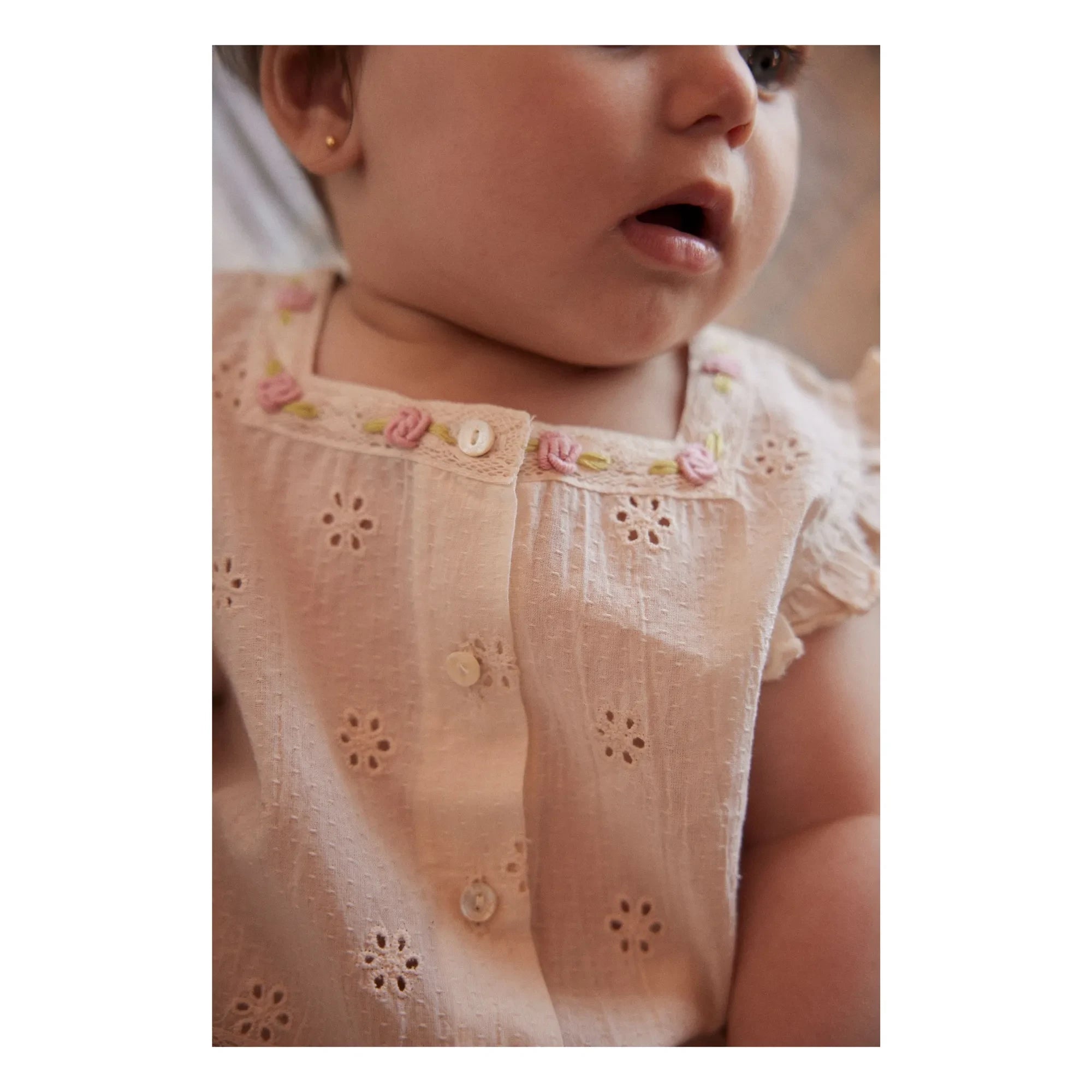 Bebe Organic - Luna Rüschen-Oberteil und Bloomers Set | Ecru