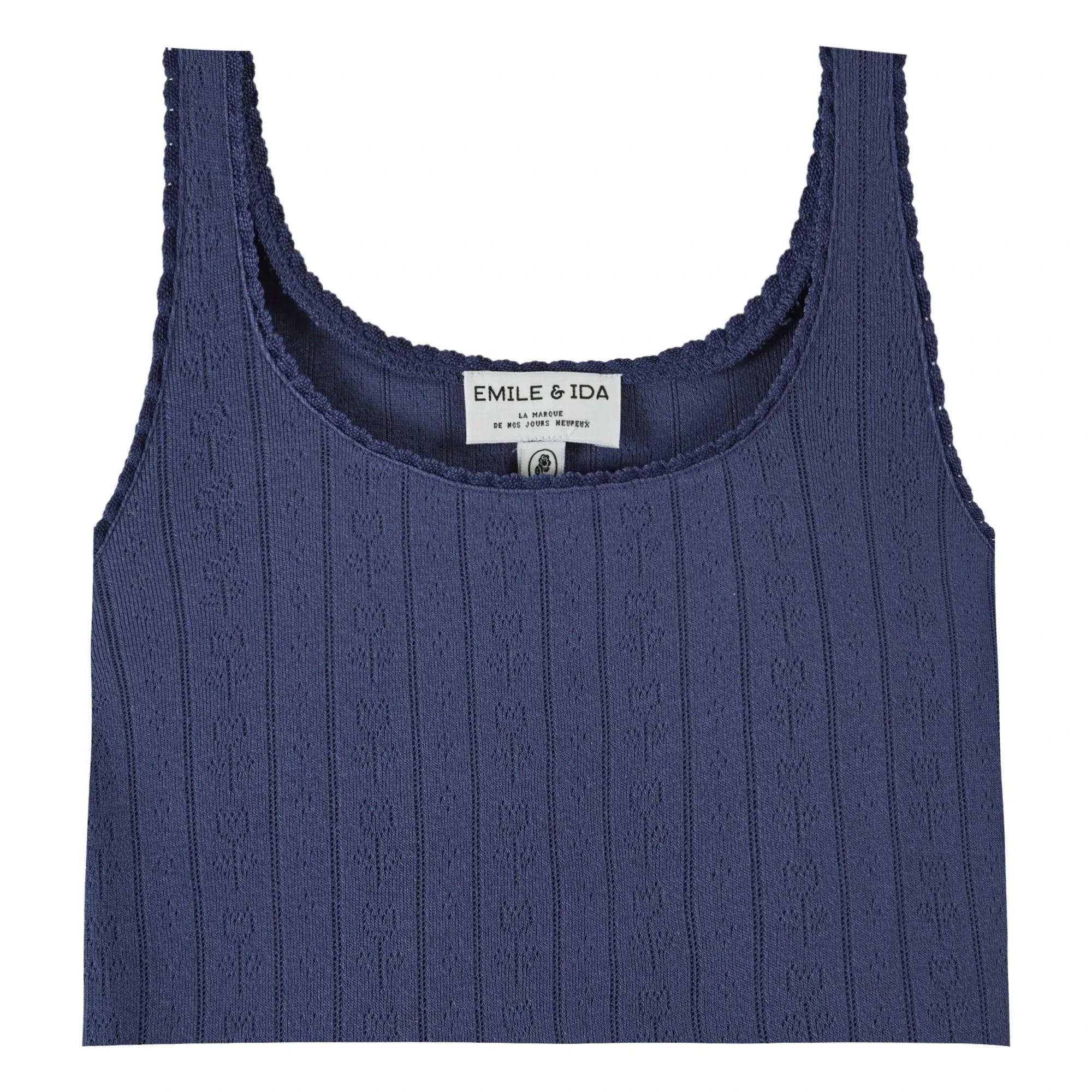 Emile et Ida – Trägertop aus Modal-Baumwolle | Marineblau