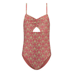 Beachlife - Badeanzug aus recycelten Fasern | Bordeauxrot