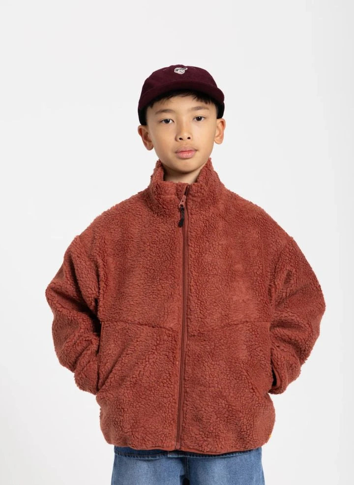 Smallable Kid - Sherpa Smooth Jacke | Ziegelrot