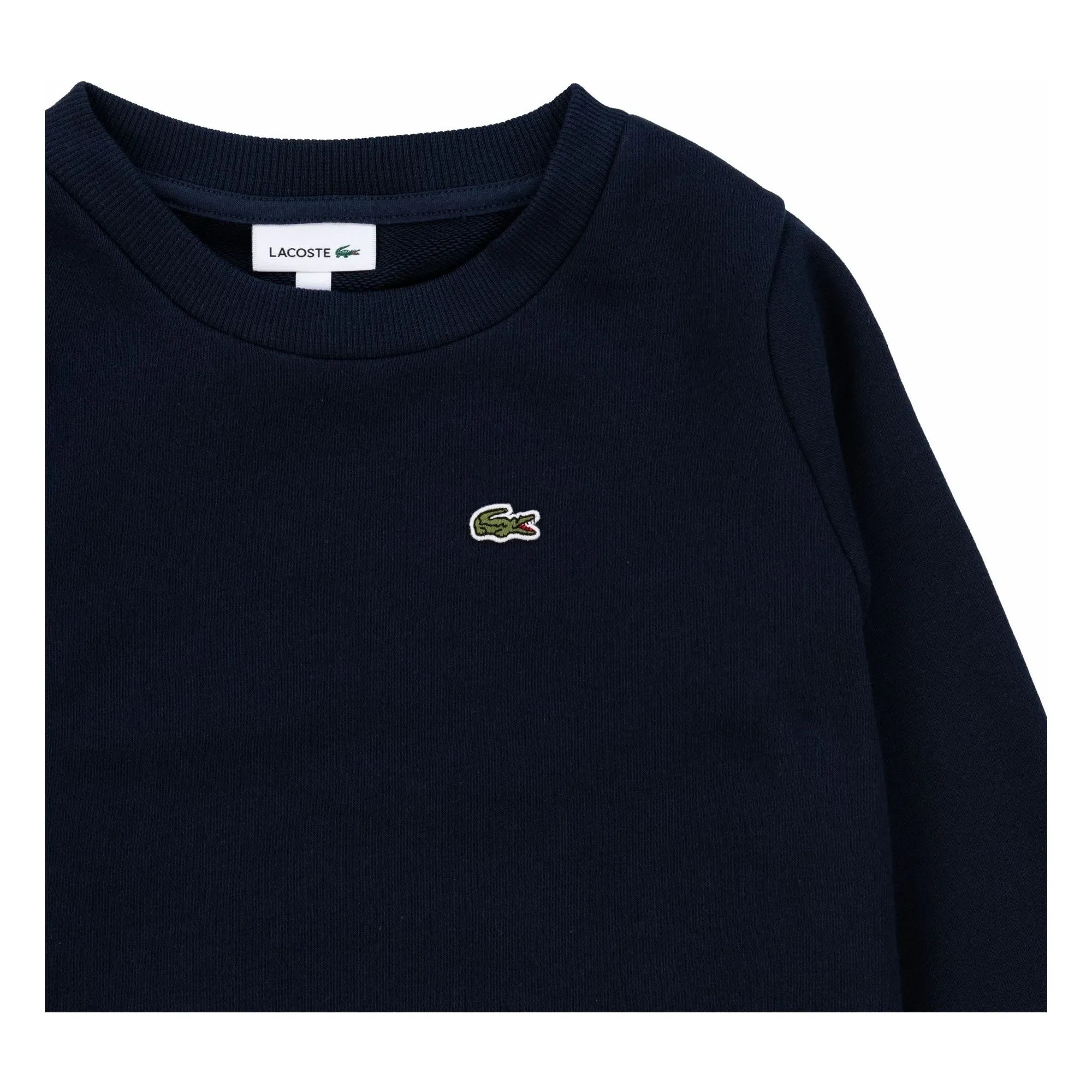 Lacoste – Organischer Baumwoll-Logo-Frottee-Sweatshirt | Marine